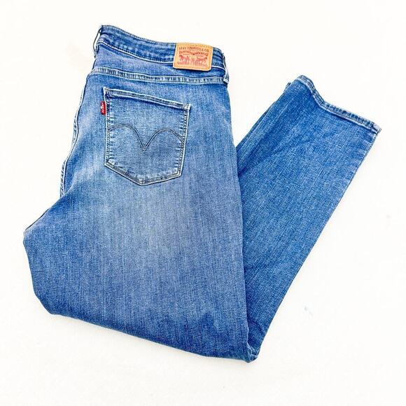 Levi's Classic Mid Rise Skinny Medium Wash Denim Jeans Size 18 - Picture 9 of 9